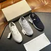 Tênis de Malha com Couro Genuíno Masculino Primavera 2026 Sapatos Casuais Respiráveis da Moda Tendência Transfronteiriça Leve para o Dia a Dia Masculino