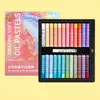 Baleia Anmei Pastéis de Óleo de Cor Intensa Lápis de Cor Macios 24 Cores Canetas de Desenho Infantil Bastões Coloridos para Iniciantes Lápis de Cor à Base de Óleo para Desenho 3D