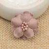 Accesorios de flores de camelia de tela, flores pequeñas en forma de cerilla de 2 cm, directos de fábrica, joyería artesanal