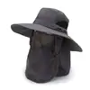 Sombrero de pesca con protección solar para hombre, de verano, para exteriores, de gran tamaño, transpirable, antimosquitos, con chal y máscara para recoger té.