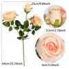 Ramo de Plástico de San Valentín con Rosas Decoración para el Hogar Flores Artificiales Sala de Estar Mesa de Comedor Arreglo Floral Decoración con Flores Secas