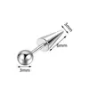 Aleación de Titanio F136 Rosca Externa Cono Puntiagudo Clavo Diablo Clavo de Hueso de Oreja Clavo Diente de Tigre Clavo de Oreja Clavo de Labio Joyería para Piercing G23