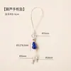 Chaveiro de Pedra de Cristal Natural Runya, Pingente de Celular Anti-Perda, Cordão Chaveiro Desmagnetizador de Cascalho Atacado