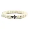 Pulsera Negra Mate con Cuentas Turquesas de Colores, Pulsera de Aleación Electroplateada con Cuentas, Cadena de Turquesa Azul Cadena de Joyería