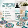 KineShineX Posavasos de Pintura de Diamantes Sellador Impermeable, Fijación y Brillo para Obras de Pintura de Diamantes, Previene la Pérdida de Diamantes, Cristal