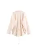 Comercio Exterior Transfronterizo de Amazon Ropa de Mujer Otoño 2025 Nuevo Simple Versátil Color Sólido Botones Bolsillo Adornado Camisa Top