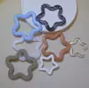 Hebilla Decorativa Forma de Estrella de Mar Blanca Patrón de Resina Amarilla Delantera Hebilla de Conexión para Traje de Baño Anillo para Traje de Baño DIY