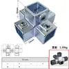 Conector de Fijación Rápido Galvanizado de Hierro Cuadrado 40*40mm para Tubo Cuadrado 25*25 Abrazadera de Fijación para Tubo de Acero Cuadrado Sin Soldadura Requerida