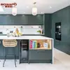 Gabinetes de Madera Maciza Personalizados para Exportación, Gabinetes de Cocina de Lujo Ligero Estilo Americano y Europeo, Gabinetes de Unidad Integrada Hechos a Medida