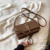 2023 nova textura francesa crossbody pequena bolsa quadrada bolsa feminina portátil estilo ocidental bolsa feminina moda tendência outono novo