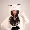 Nuevo Sombrero de Invierno para Mujer, Felpudo, Caliente, Forro Polar, Espeso, con Orejas de Gato Lindas, Sombrero Lei Feng para Montar
