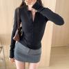 Camiseta Branca Pure Desire Manga Longa Roupas Femininas Outono e Inverno Slim-fit Design com Senso de Design Camisa Base Interna Top Hot Girl