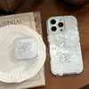 Linda Capa Protetora de Borboleta Floral para AirPods 4, Compatível com a 3ª Geração, com Pingente, Capa Macia para Fones de Ouvido Bluetooth 4/5, Pro2