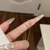 Colar Mini Gota d'Água Estilo Coreano Titânio Aço Zircônio Corrente Fina Exquisita Corrente para Clavícula Acessório de Trabalho Luxo Leve Temperamento de Celebridade da Internet