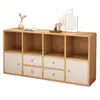 Estante de Livros de Madeira Maciça, Prateleira, Armário de Armazenamento para Sala de Estar, Armário de Armazenamento Multifuncional, Armário de Exposição Doméstico, Armário com Grade