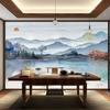 Tecido de Parede Decorativo Estilo Chinês Novo Pintura de Paisagem com Tinta Tecido de Parede para Fundo de TV Murais de Parede para Sala de Estar Sofá Papel de Parede para Escritório