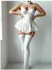 Trajes Sexys Europeos y Americanos Ropa Interior Sexy de Encaje con Pestañas Transfronteriza Malla Sexy de Encaje para Mujer Ropa de Dormir de Malla Sexy de Comercio Exterior