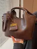 Bolso Shuai Mijia estilo retro, moderno, de gran capacidad, casual para el día a día, nueva colección otoño 2026, bolso tote y bandolera de color sólido