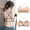Venda Direta de Fábrica Venda Quente Transfronteiriça Sutiã Sexy Cruzado nas Costas Sem Aro, Push-Up, Fino, Respirável, Sem Costura Roupa Íntima Feminina