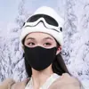 Mascarilla Térmica de Cachemir Proteico Antibacteriano Terciopelo Australiano 10A para Mujer Invierno Aspecto Elegante Resistente al Viento Ciclismo Protección Solar UPF1000