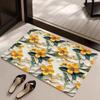 Tapete de Chão de Lama Diatomácea para Pintura a Óleo Transfronteiriça com Flores, Tapete Absorvente para Banheiro, Tapete Doméstico para Porta, Tapete para Porta de Banheiro Antiderrapante de Secagem Rápida