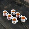 Venta al por mayor directa de fábrica taza de cerámica especial clásica nostálgica creativa imitación esmalte tamaño pequeño taza de vino venta al por mayor