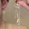"Mito de Luna y Estrella" Exagerados de Moda de Industria Pesada Joker Pendientes de Borla de Cristal Temperamento Femenino Socialité Pendientes de Estilo de Corte
