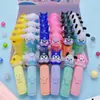 Nuevo Lindo Dibujo Animado Sanrio Silicona Mini 6 Colores Resaltador Alto Valor de Color Marcador de Color para Estudiante