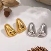 Pendientes Triangulares de Encaje de Acero Inoxidable Minimalistas y Únicos con un Diseño de Nicho de Alta Gama para Mujer