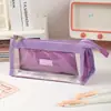 Estojo Grande de Lápis Simples, Estojo de Lápis Transparente de Seis Camadas para Alunos do Ensino Fundamental e Médio, Estojo de Lápis com Aparência Sofisticada, Bolsa de Armazenamento de Material Escolar para Meninas