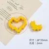 Marco de Píxeles de Corazón Pintado en Acrílico Perforado Cuentas Sueltas DIY Cadena para Teléfono Collar Materiales Accesorios de Joyería