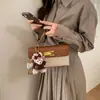 Bolso Retro de Nicho, Versátil para el Trabajo, Bolso Cruzado Elegante, Bolso de Hombro de Moda con Bloques de Color, Bolso Cuadrado Pequeño