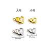 Hebilla de corazón de acero inoxidable 316L DIY amor hebilla de langosta pulido de alta calidad dorado oro rosa hebilla de joyería de corazón