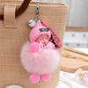 Bola de Pelo de Zorro Bebé Durmiendo Colgante Lindo Accesorio para Bolso Llavero Lindo y de Moda Venta Caliente Transfronteriza