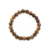 Jinghui Accesorios para Joyería DIY Pulsera Cuentas Sueltas Pulsera de Ojo de Tigre Amarillo Natural 6-8mm Redondas Material para Joyería Semi-Terminado