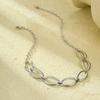 Europeu e americano nicho jóias luz luxo alto senso personalidade geométrica oval círculo colar pulseira venda quente terno atacado