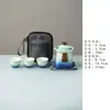 Miyanyan Ciudad Prohibida Tendencia Nacional Olla Única Tres Tazas Bolsa de Almacenamiento Portátil Set de Té de Viaje Camping al Aire Libre Taza Rápida Gama Alta