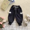 Pantalones de primavera con alas tridimensionales estilo western para niña 2024 Primavera y Otoño nuevos pantalones casuales para bebé niña moda pantalones para niños pequeños