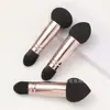 Bangfei kit de 3 piezas dos en uno cabeza de esponja pincel de maquillaje mini portátil cepillo suelto herramientas de belleza