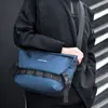 Bolso Cruzado para Hombre, Gran Capacidad, Bolso de Hombro Casual para Exteriores, Bolso de Hombro de Película de Cuero de Moda Deportiva, Bolso Multifuncional para Hombre