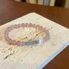 Pulsera exquisita de nicho cristal de fresa alto valor de color azul agua nueva versión para estudiantes pulsera de cuentas original china regalo Tanabata