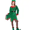 Disfraz de Elfo Verde para Adulto Disfraz Navideño Conjunto de Vestido para Mujer Ropa para Mujer