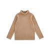 Camiseta Básica de Forro Polar Doble Cara de Cuello Alto para Niñas Wulibuy 2025 Invierno Infantil Linda Suave Elástica Versátil Cálida