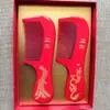 Venta al por mayor del fabricante Dote de boda Peine de madera para boda Peine de pareja Suministros de boda Caja de regalo festiva Peine de pareja rojo