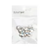 Rhinestones de Punta Trasera para Uñas, Rhinestones en Forma de Corazón, Rhinestones Blancos Brillantes en Forma de Cojín, Rhinestones en Forma de Durazno, Rhinestones Cuadrados Gruesos, Rhinestones Rectangulares, Decoraciones para Uñas, 10 Piezas