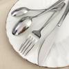 Vajilla al por mayor de Acero Inoxidable 304 de Alta Gama para Restaurante Hotel Estilo Occidental Logotipo Personalizado Hogar Cuchillo y Tenedor para Bistec de Alto Valor