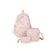 Conjunto de bolsa de três peças novo transfronteiriço mochila feminina para estudante universitária mochila de grande capacidade mochila casual de viagem versátil e moderna bolsa de ombro dupla