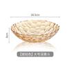 Prato de Frutas de Luxo Leve Prato de Frutas de Vidro Criativo Moderno Sala de Estar Mesa de Centro Prato de Frutas Secas Semente de Melão Doce Ling Shihua