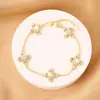 Pulsera Nueva y de Moda de Cuatro Hojas con Microincrustaciones de Lujo para Mujer, Moda Coreana y Japonesa, Popular entre Influencers, Joyería de Alta Gama