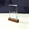 Medalla de Cristal Transparente Transfronteriza Trofeo con Base de Madera Personalizado Adorno Premio Corporativo Regalo Conmemorativo Artesanías